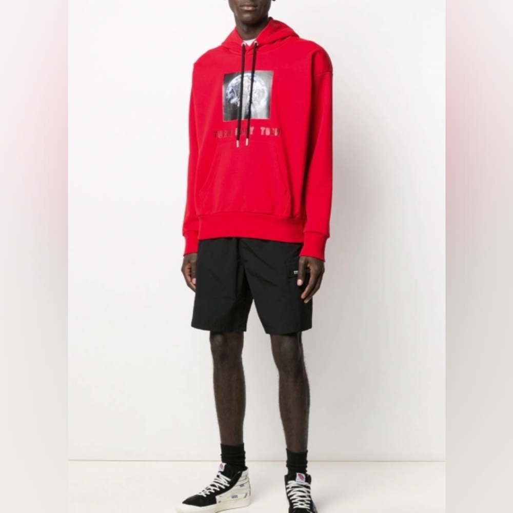 Diesel Red Graphic Hoodie size M in EUC